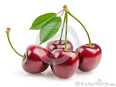 Cherries isolated Stock Photo