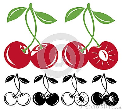 Cherries Vector Illustration
