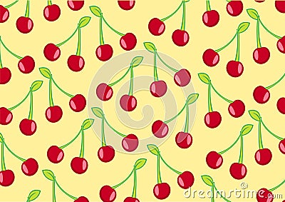 Cherry background Vector Illustration