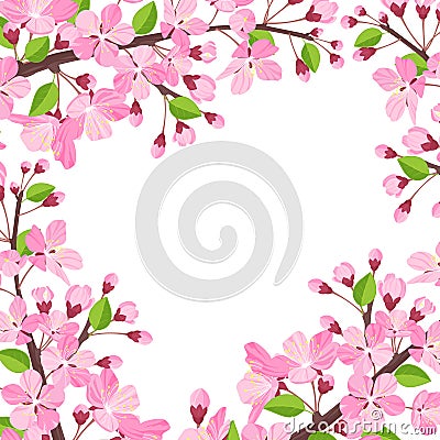 Cherry blossom background Vector Illustration