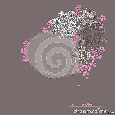 Cherry blossom greeting card Vector Illustration