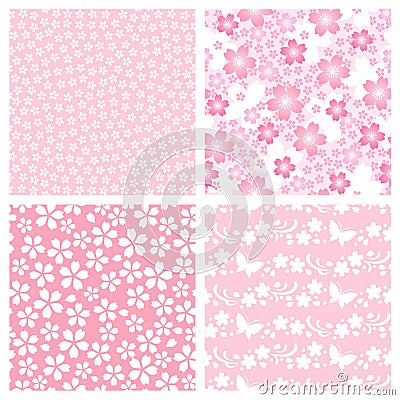 Cherry blossom pattern Vector Illustration