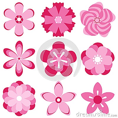 Cherry blossoms of sakura Cartoon Illustration