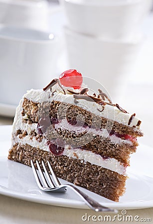 Cherry cake Stock Photo