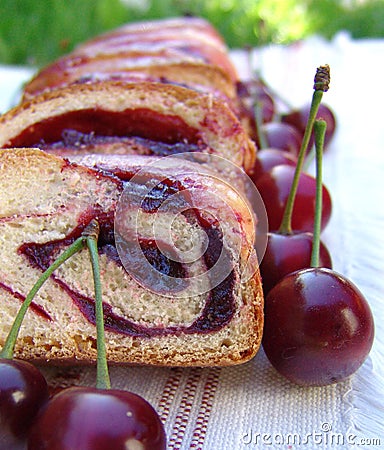 Cherry cake Stock Photo