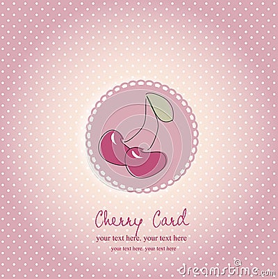 Cherry Card Vector Illustration