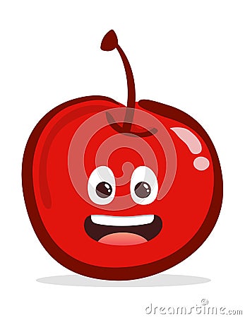 Cherry cartoon character Vector Illustration