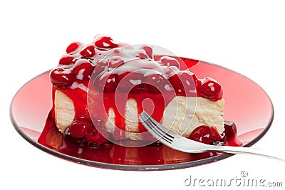 Cherry cheese cake Stock Photo