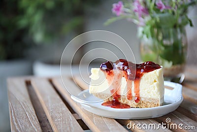 Cherry cheese cake, dessert Stock Photo