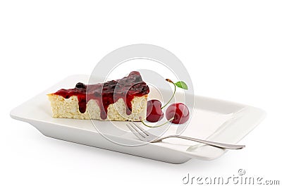 Cherry cheese cake Stock Photo