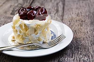 Cherry cheese cake Stock Photo