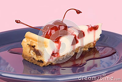 Cherry cheesecake Stock Photo
