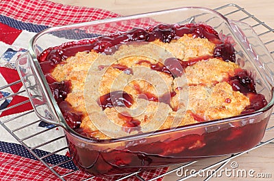 Cherry Cobbler Stock Photo