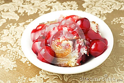 Cherry Cobbler Stock Photo