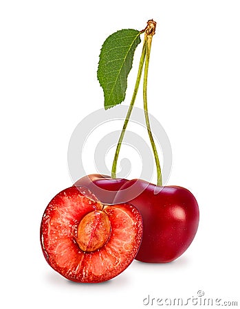 Cherry Cut Stock Photo