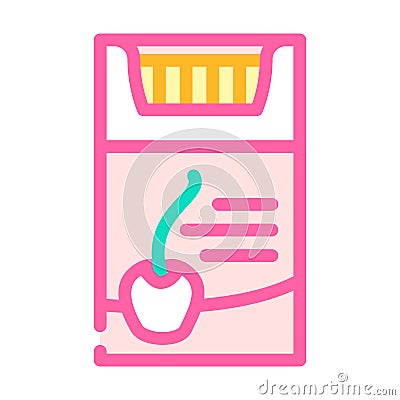 cherry flavored cigarettes color icon vector illustration Vector Illustration