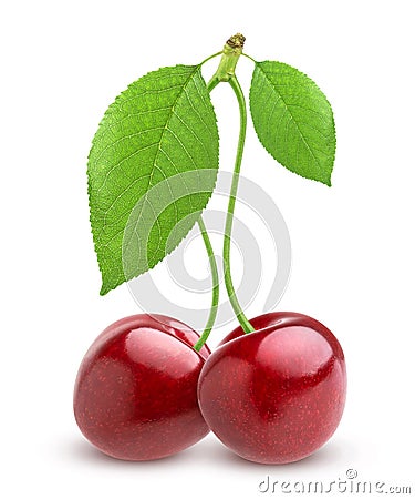 Cherry isolated on white background Stock Photo