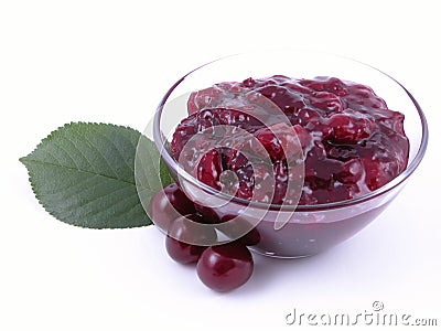 Cherry jam Stock Photo