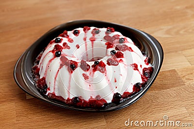 Cherry jelly cake Stock Photo