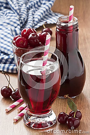 Cherry juice drink Stock Photo