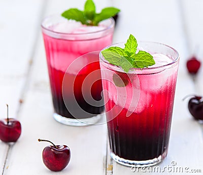 Cherry juice Stock Photo