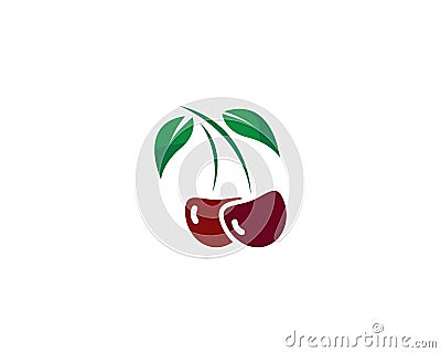 cherry logo Vector Illustration