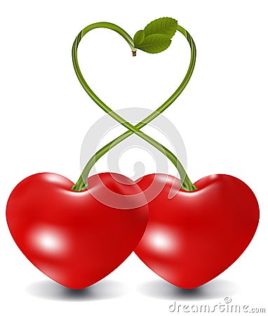 Cherry love Vector Illustration