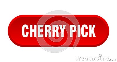 cherry pick button Vector Illustration