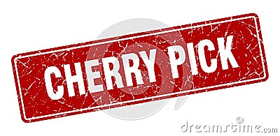 cherry pick sign. cherry pick grunge stamp. Vector Illustration