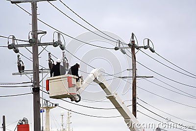 Cherry picker Stock Photo