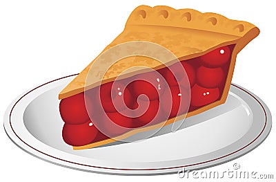 Cherry Pie Illustration Vector Illustration