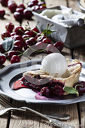 Cherry pie Stock Photo