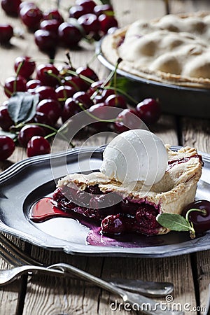 Cherry pie Stock Photo