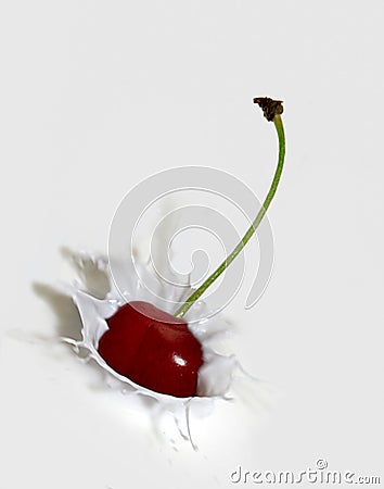 Cherry Splash Stock Photo