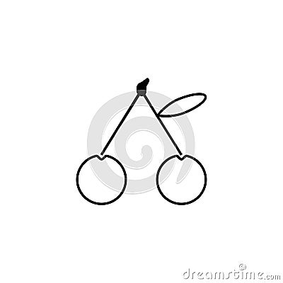 Cherry - thin line icon Stock Photo