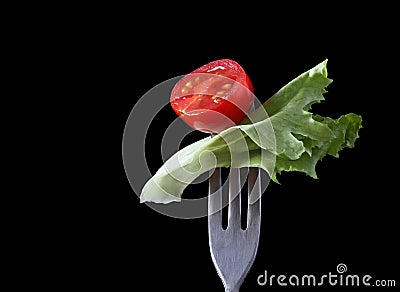 Cherry Tomato and Salad Leaf Stock Photo