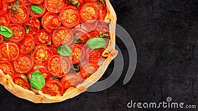 Cherry tomato tart Stock Photo
