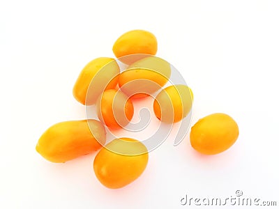 Cherry tomatoes isolated on white background Stock Photo