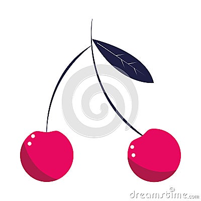 cherry tropical fruit Vector Illustration