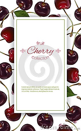 Cherry vertical banners Vector Illustration