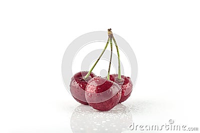 Cherry on white background Stock Photo
