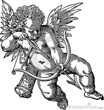 Cherub old illustration Vector Illustration