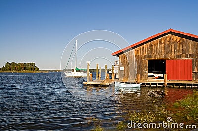 Chesapeake BoatHouse Stock Photo