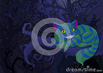 Cheshire Cat Vector Illustration