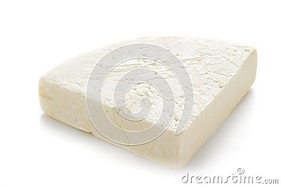 Cheshire cheese isolated on white Stock Photo