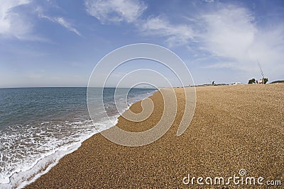 Chesil beach dorset Stock Photo