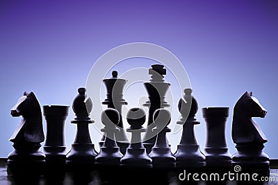 Chess army Stock Photo