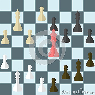 Chess betrayal Vector Illustration