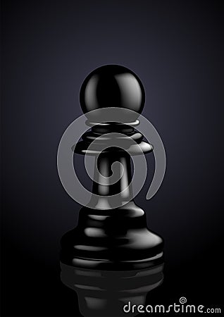 Chess Black Pawn Stock Photo