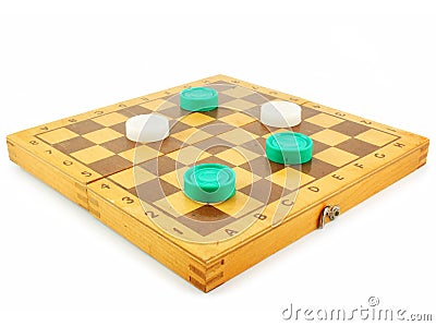 Chess board and checkers Stock Photo